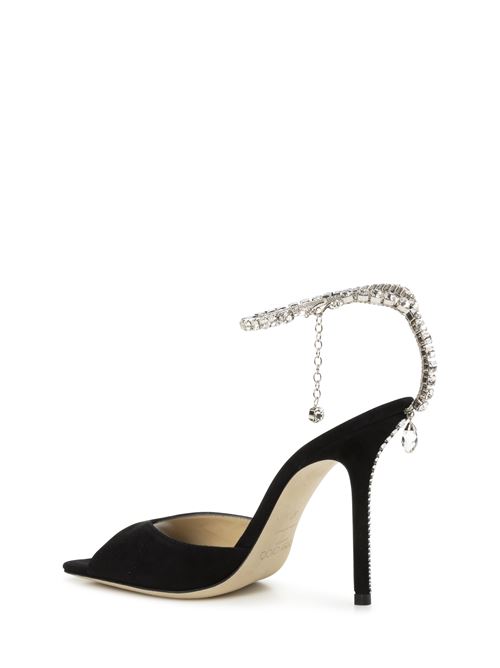 Sandali Saeda 100 JIMMY CHOO | SAEDA SANDAL 100 EWABLACK/CRYSTAL